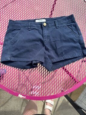 Abercrombie & Fitch Navy Cotton Shortie Shorts
